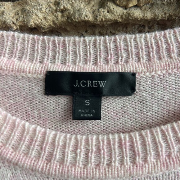 J. Crew Wool Cashmere Boyfriend Sweater Pastel Colorblock Size Small - Picture 4 of 6